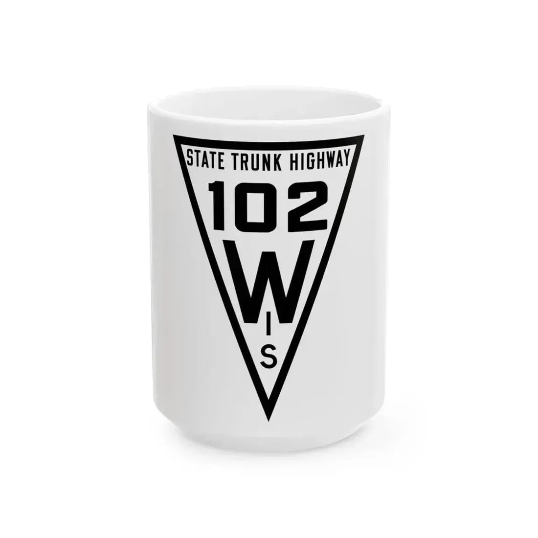 WIS 102 1919 (Wisconsin) (Road Sign) White Coffee Mug 15oz - Go Mug Yourself