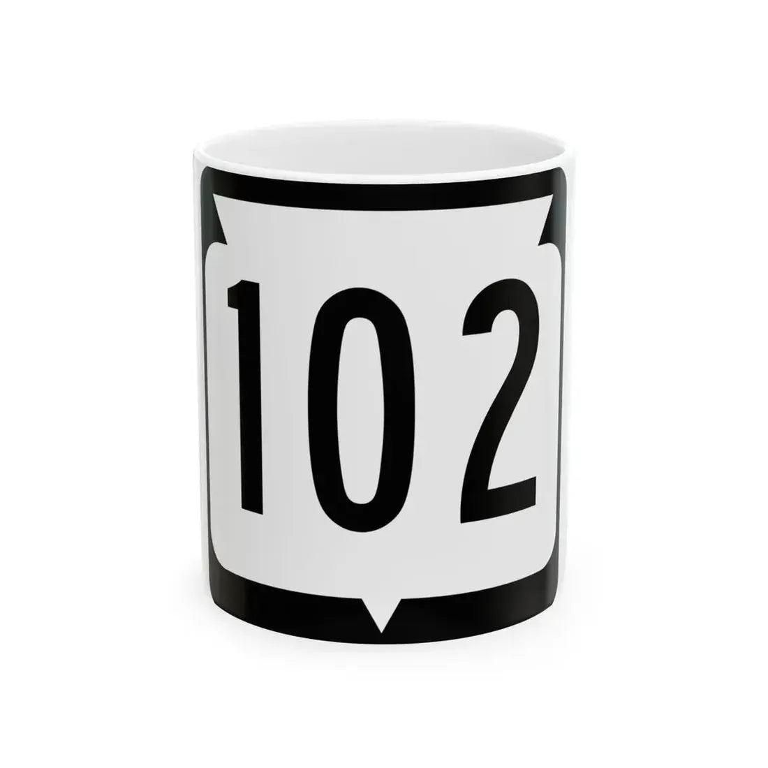 WIS 102 (Wisconsin) (Road Sign) White Coffee Mug 11oz - Go Mug Yourself
