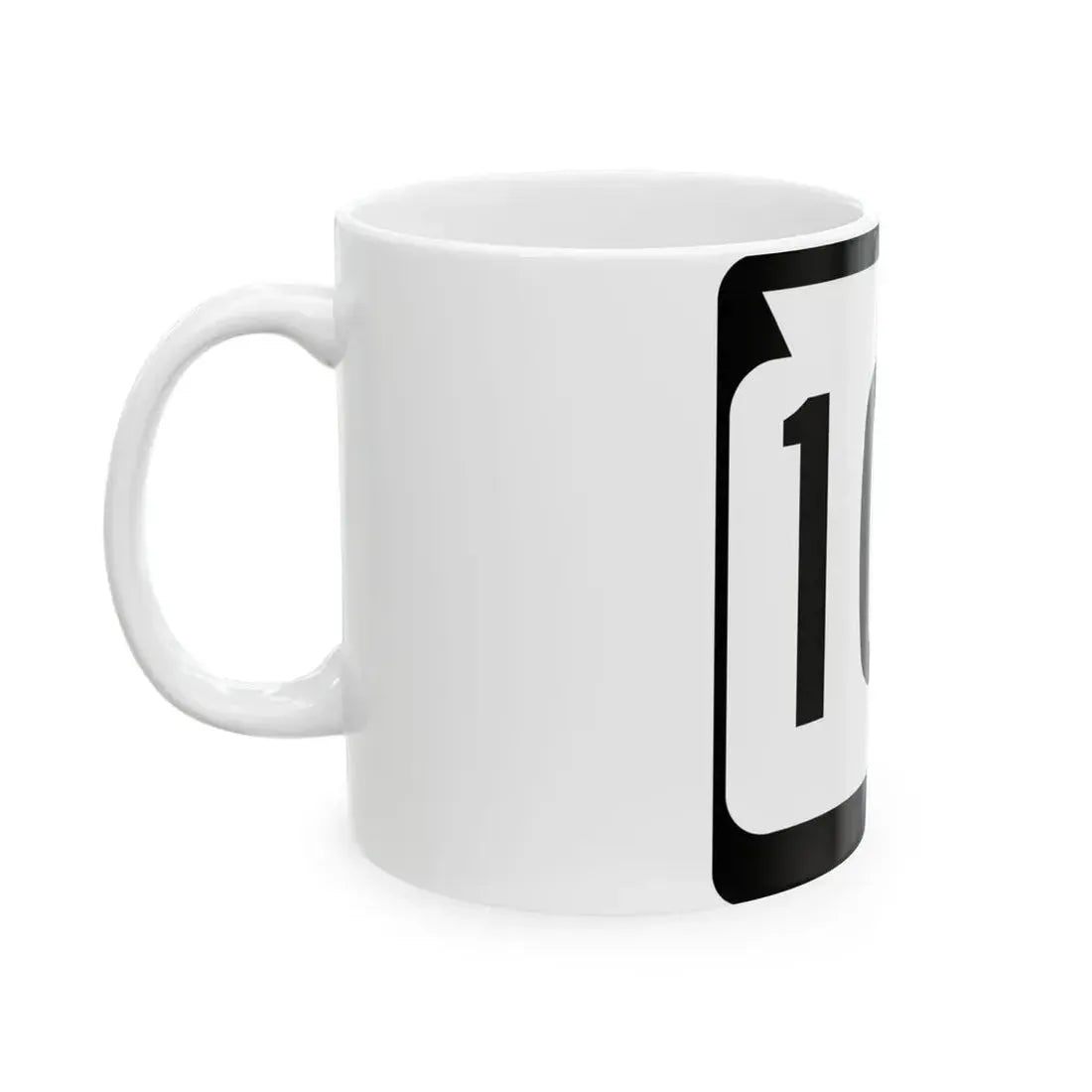 WIS 104 (Wisconsin) (Road Sign) White Coffee Mug - Go Mug Yourself