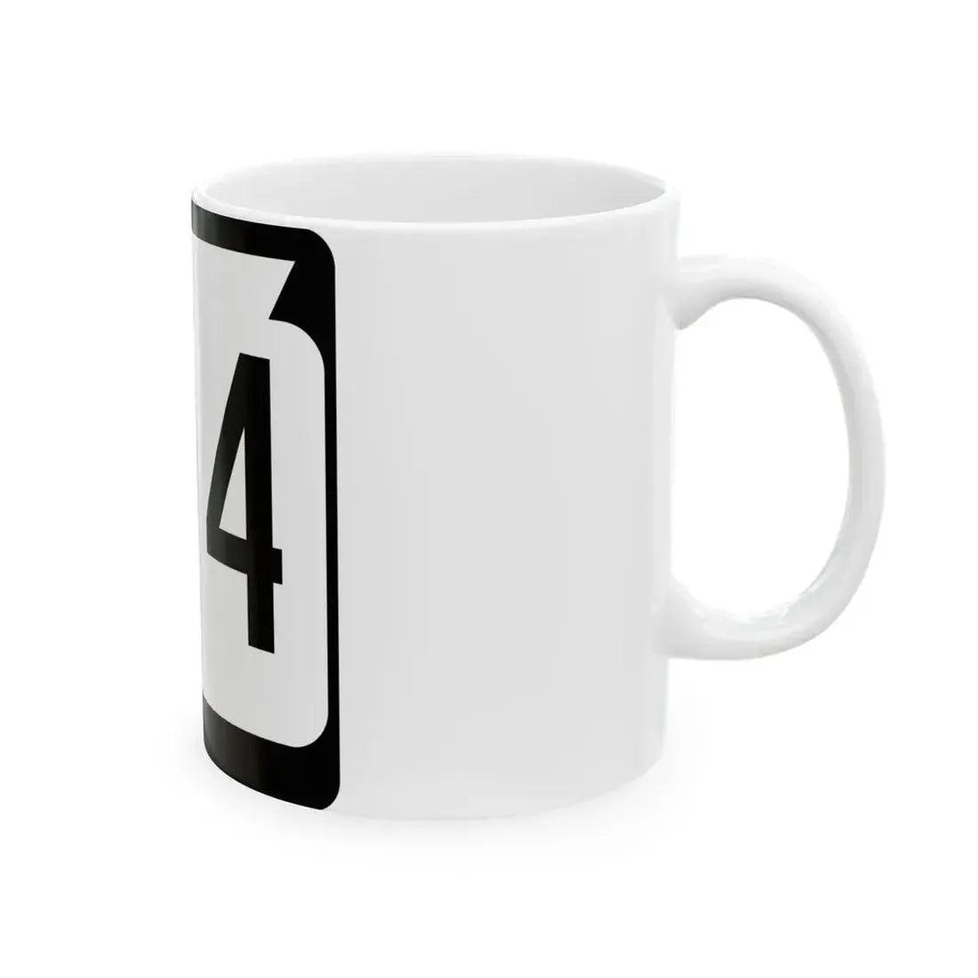 WIS 104 (Wisconsin) (Road Sign) White Coffee Mug - Go Mug Yourself
