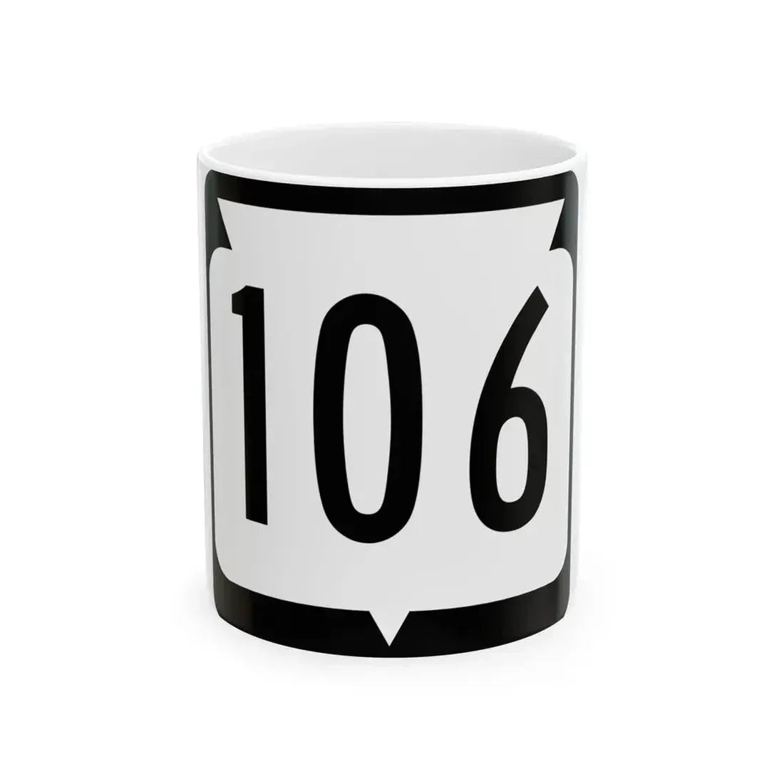 WIS 106 (Wisconsin) (Road Sign) White Coffee Mug 11oz - Go Mug Yourself