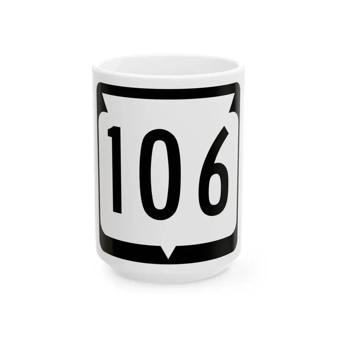 WIS 106 (Wisconsin) (Road Sign) White Coffee Mug 15oz - Go Mug Yourself