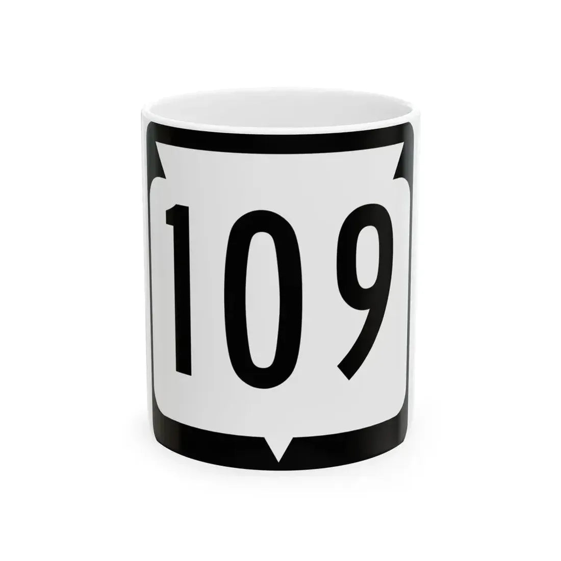 WIS 109 (Wisconsin) (Road Sign) White Coffee Mug 11oz - Go Mug Yourself