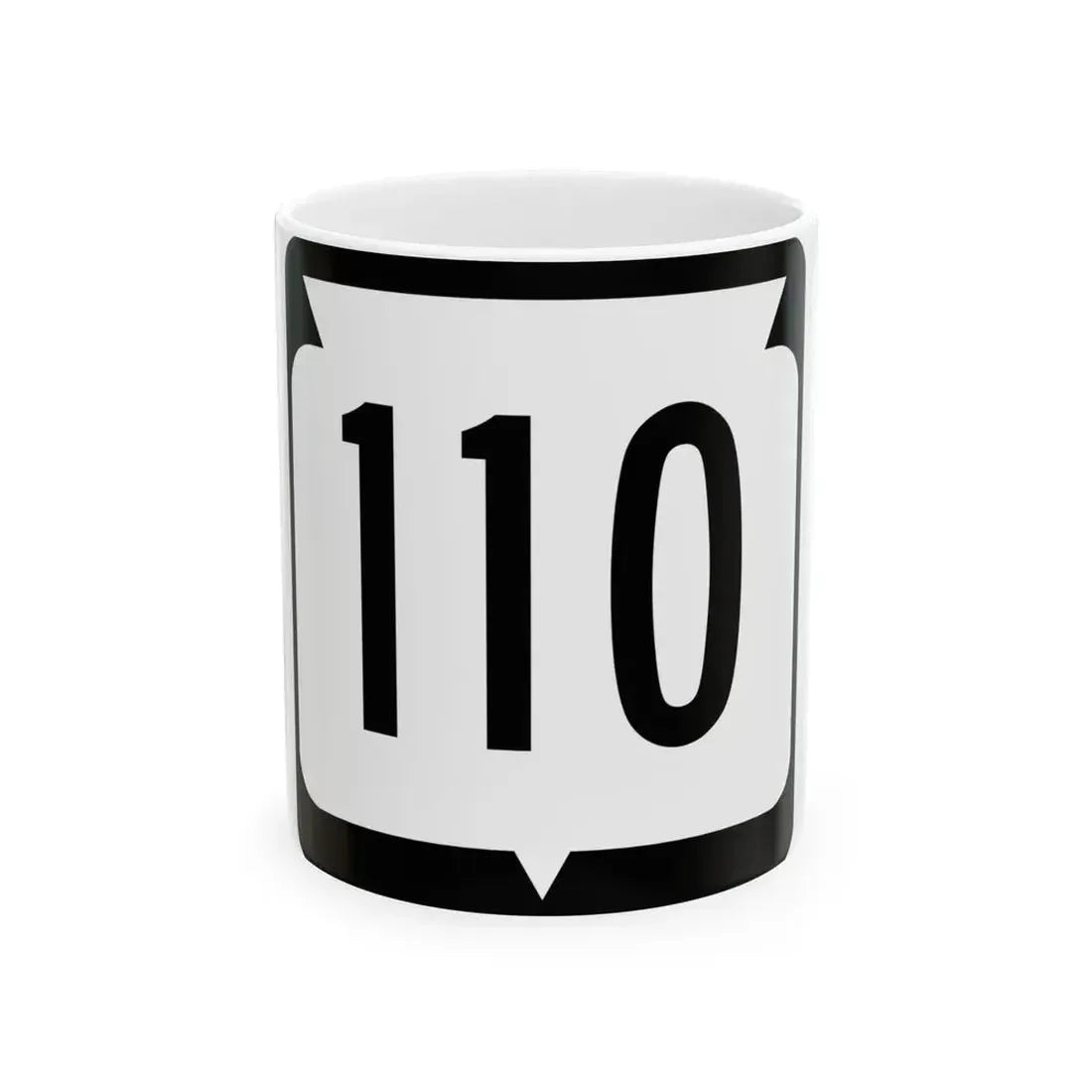 WIS 110 (Wisconsin) (Road Sign) White Coffee Mug 11oz - Go Mug Yourself