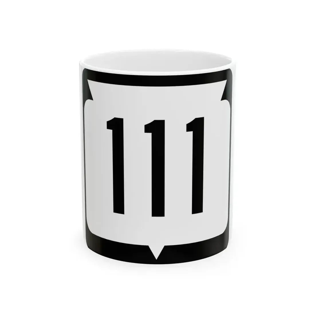 WIS 111 (Wisconsin) (Road Sign) White Coffee Mug 11oz - Go Mug Yourself