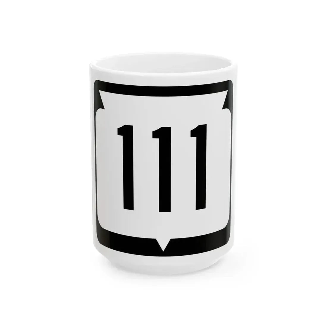 WIS 111 (Wisconsin) (Road Sign) White Coffee Mug 15oz - Go Mug Yourself