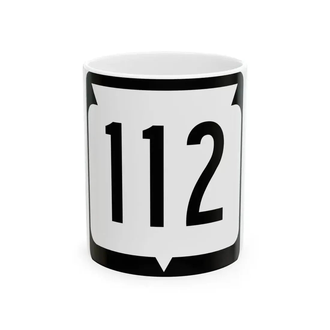 WIS 112 (Wisconsin) (Road Sign) White Coffee Mug 11oz - Go Mug Yourself