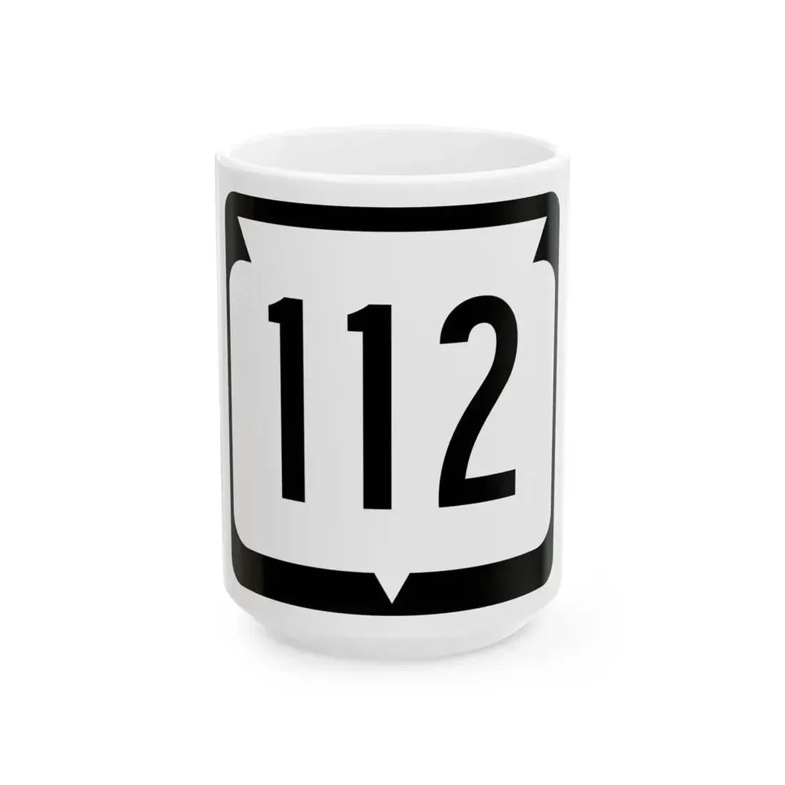 WIS 112 (Wisconsin) (Road Sign) White Coffee Mug 15oz - Go Mug Yourself