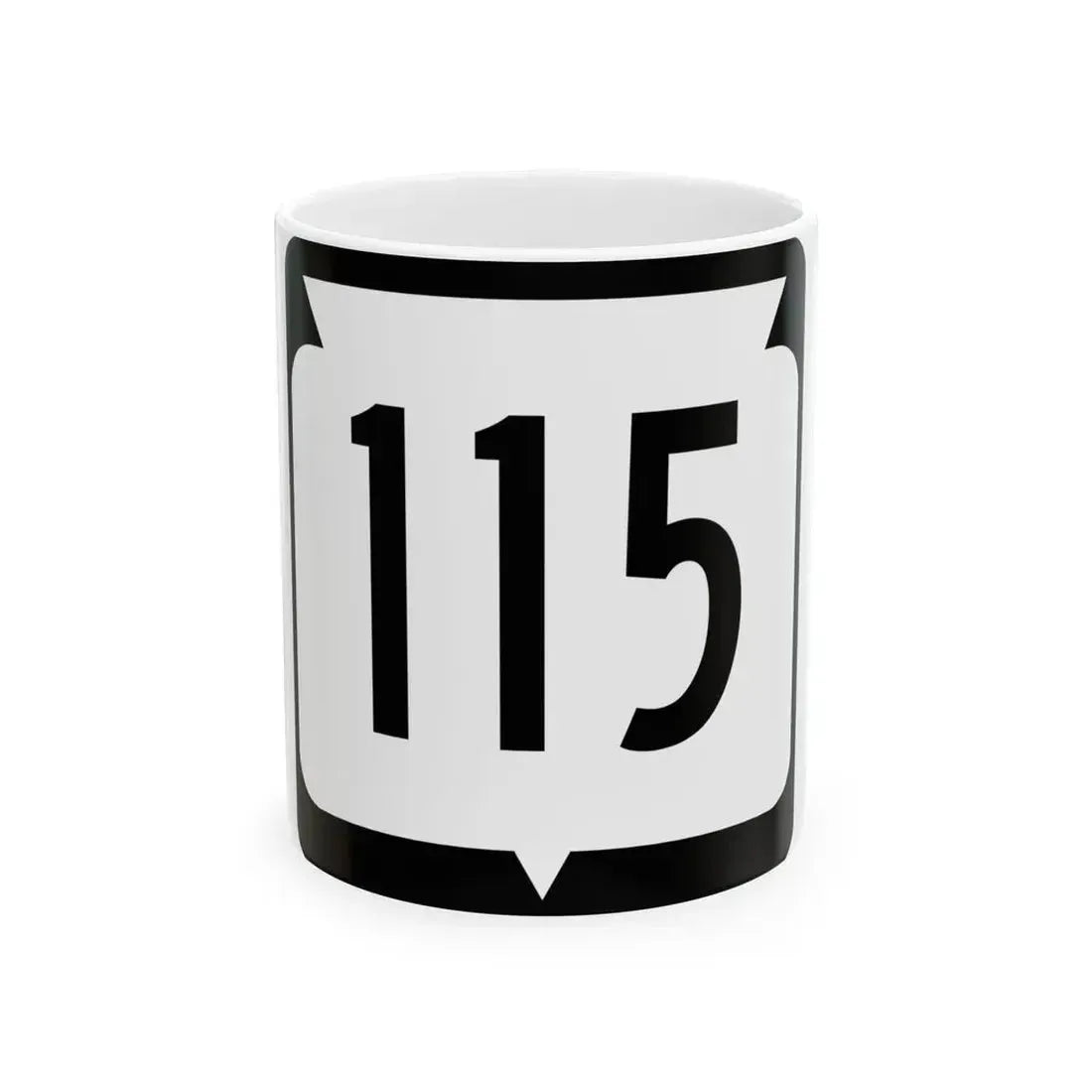 WIS 115 (Wisconsin) (Road Sign) White Coffee Mug 11oz - Go Mug Yourself