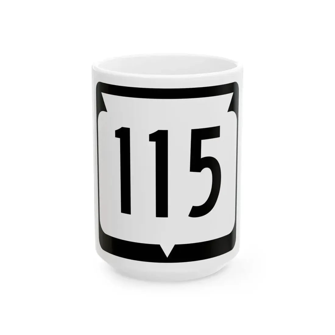WIS 115 (Wisconsin) (Road Sign) White Coffee Mug 15oz - Go Mug Yourself
