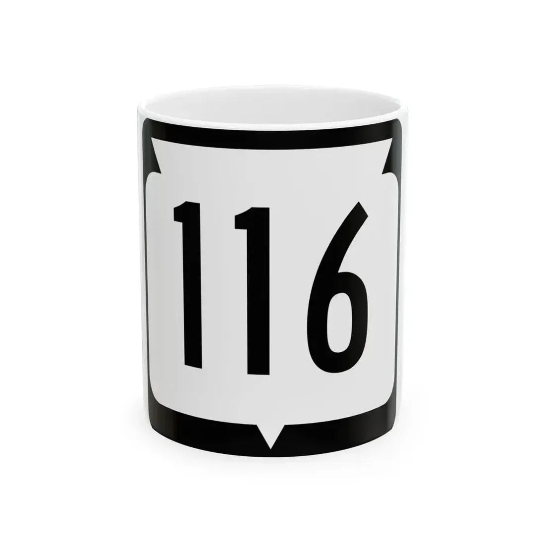 WIS 116 (Wisconsin) (Road Sign) White Coffee Mug 11oz - Go Mug Yourself