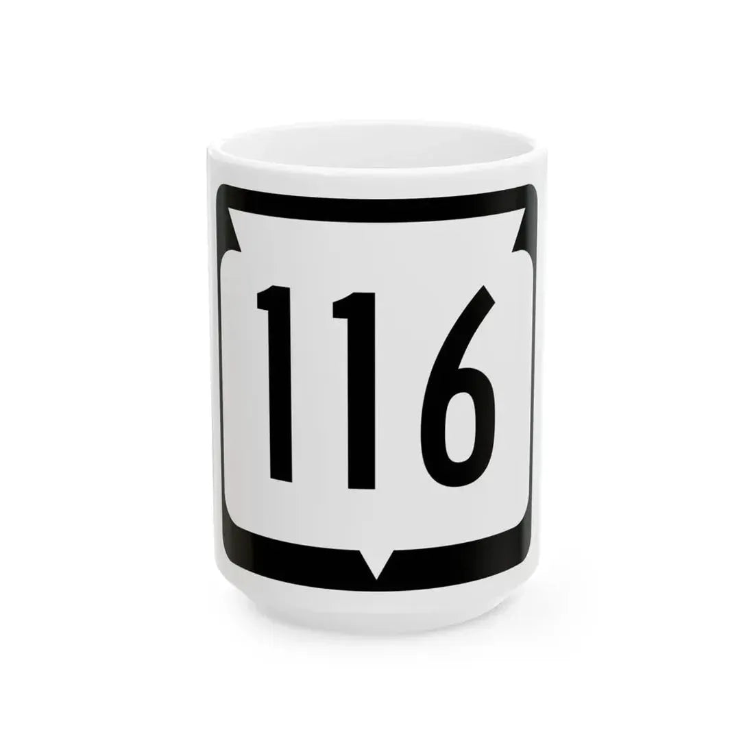 WIS 116 (Wisconsin) (Road Sign) White Coffee Mug 15oz - Go Mug Yourself
