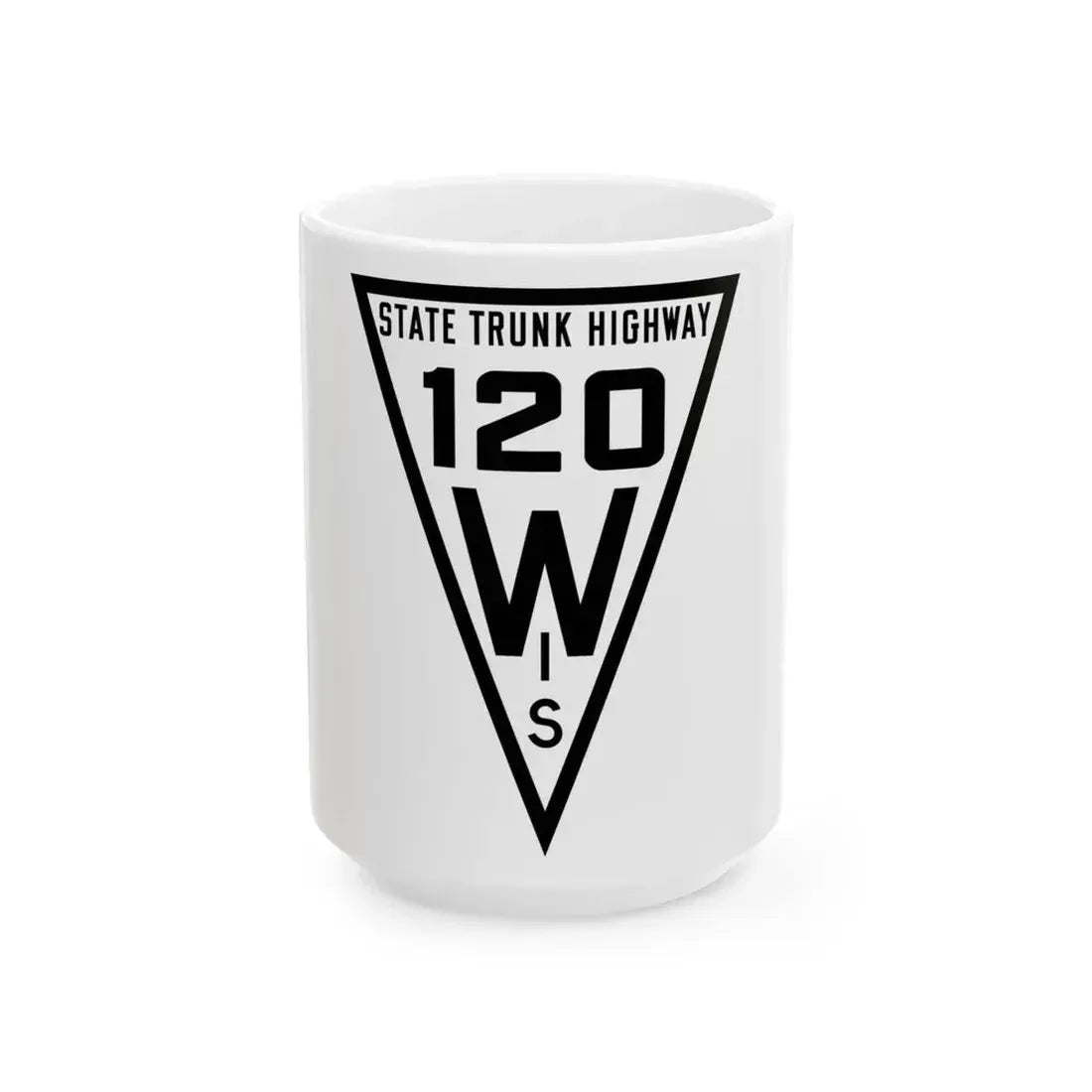 WIS 120 1919 (Wisconsin) (Road Sign) White Coffee Mug 15oz - Go Mug Yourself