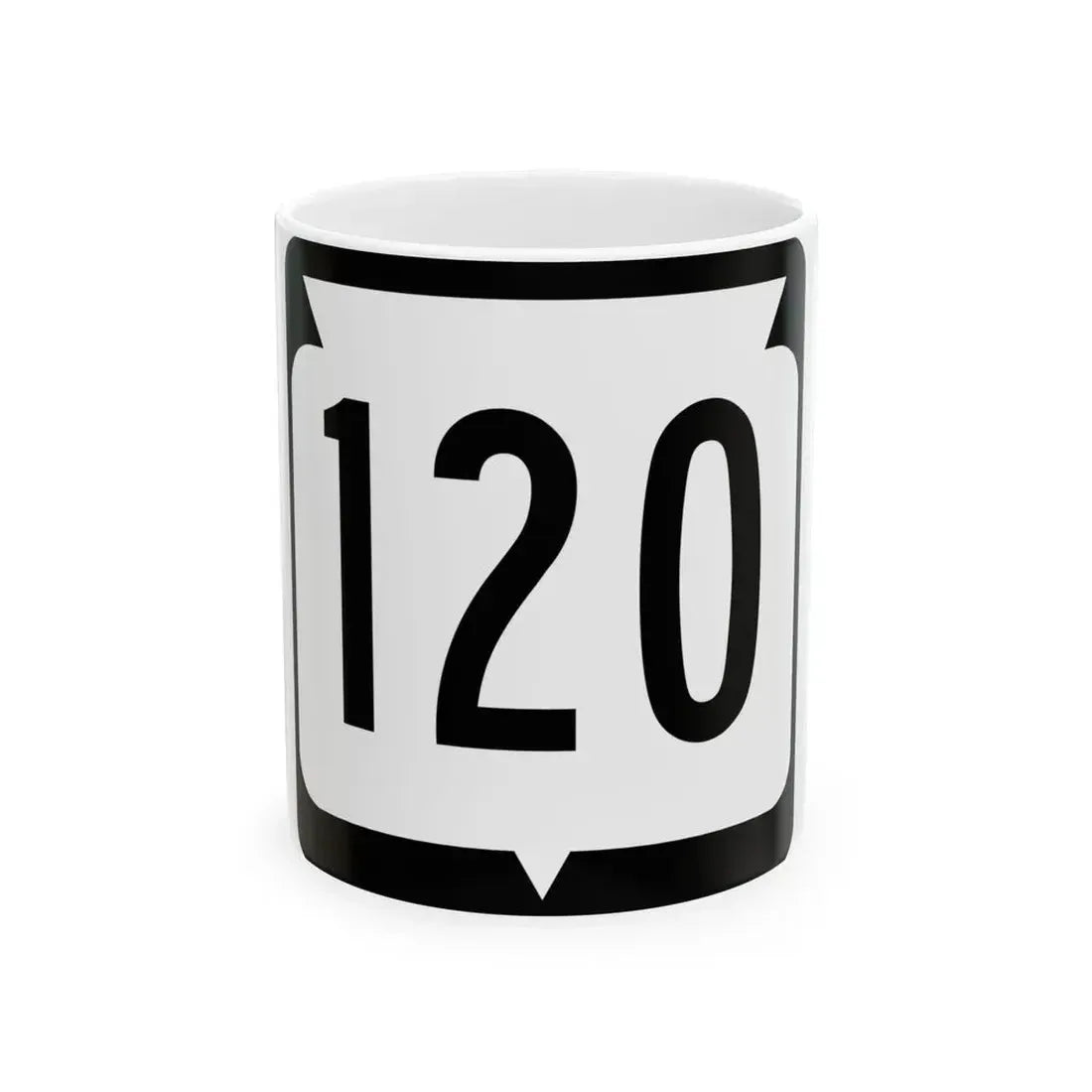 WIS 120 (Wisconsin) (Road Sign) White Coffee Mug 11oz - Go Mug Yourself