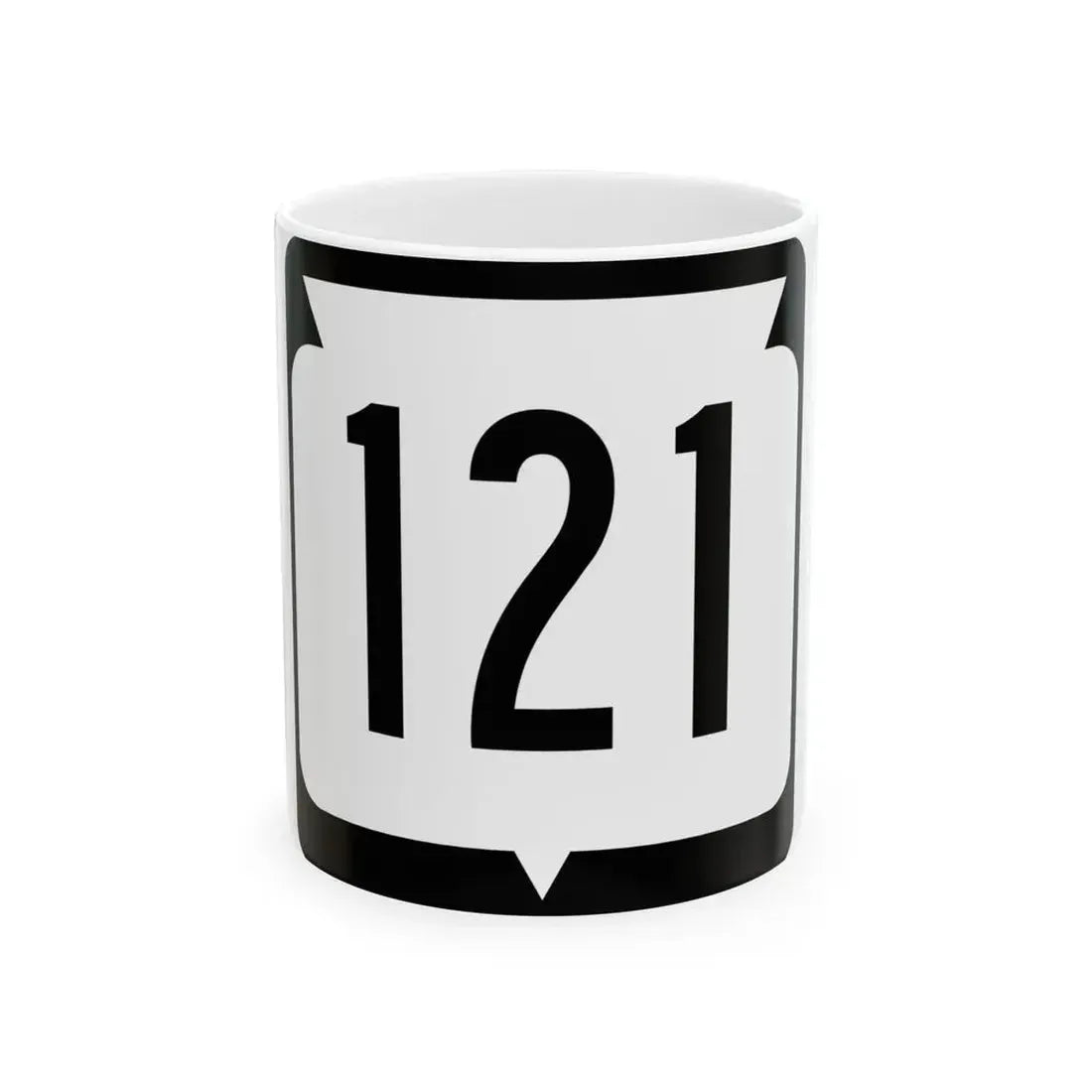 WIS 121 (Wisconsin) (Road Sign) White Coffee Mug 11oz - Go Mug Yourself