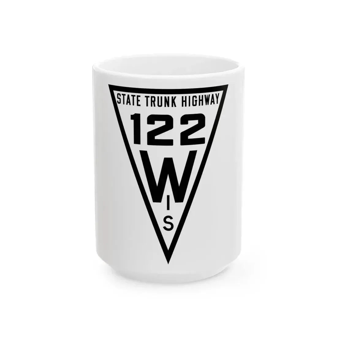 WIS 122 1919 (Wisconsin) (Road Sign) White Coffee Mug 15oz - Go Mug Yourself