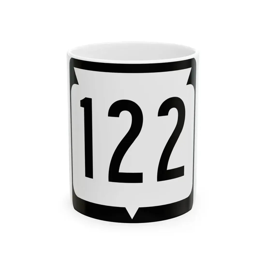 WIS 122 (Wisconsin) (Road Sign) White Coffee Mug 11oz - Go Mug Yourself