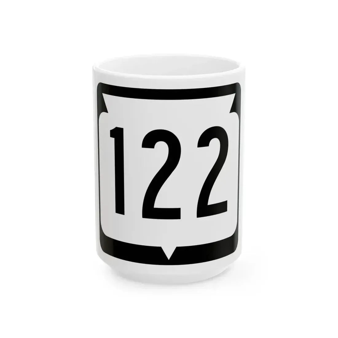 WIS 122 (Wisconsin) (Road Sign) White Coffee Mug 15oz - Go Mug Yourself