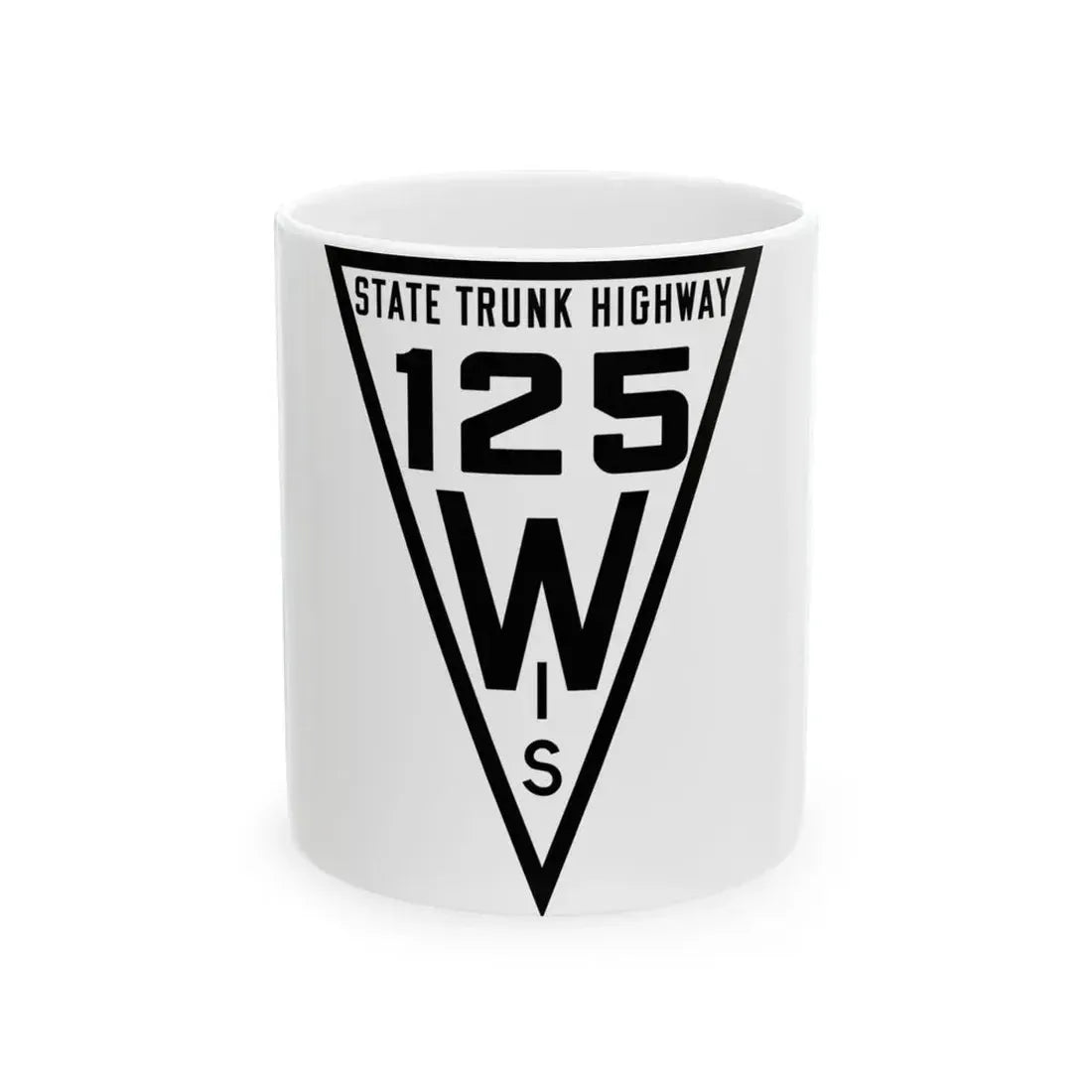 WIS 125 1919 (Wisconsin) (Road Sign) White Coffee Mug 11oz - Go Mug Yourself