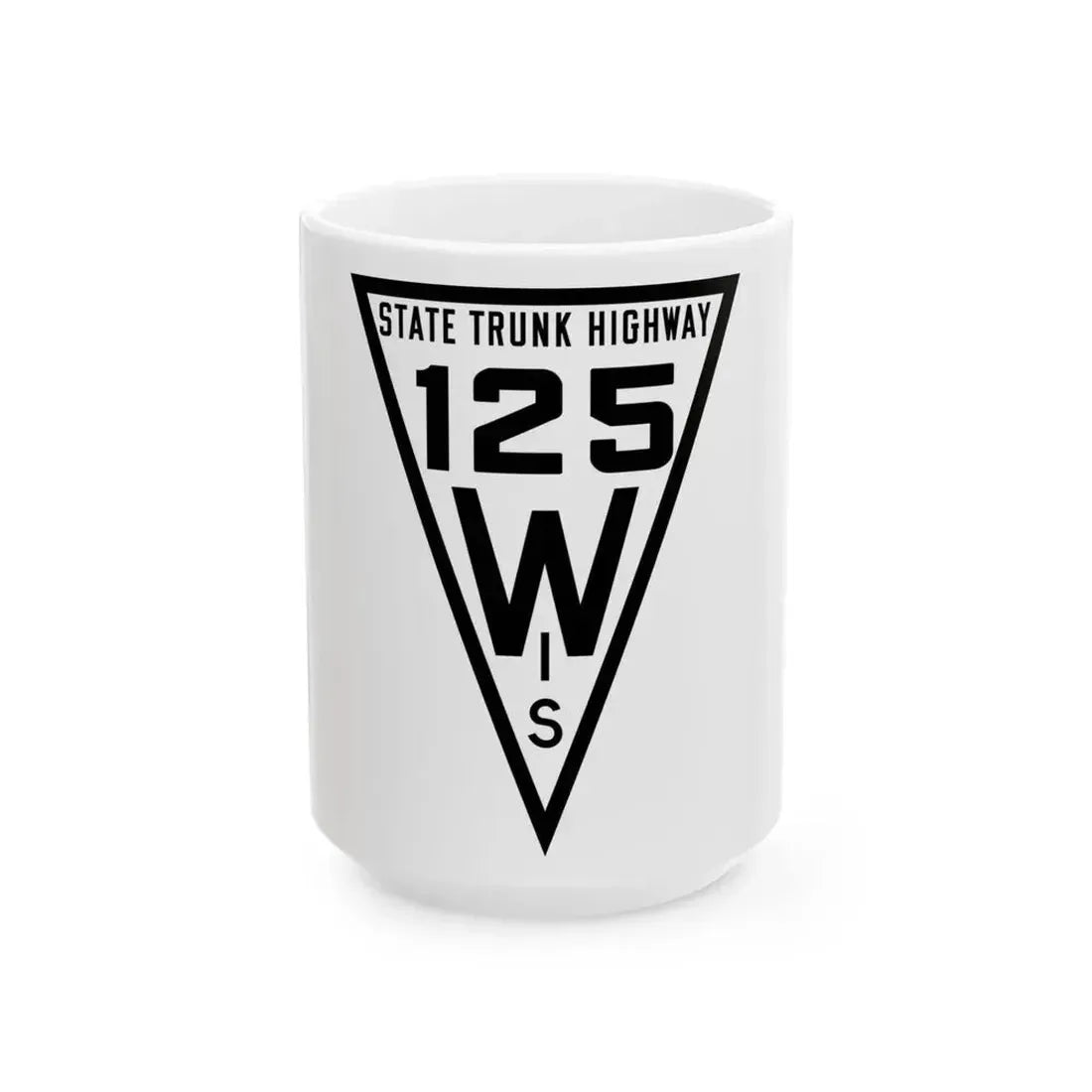 WIS 125 1919 (Wisconsin) (Road Sign) White Coffee Mug 15oz - Go Mug Yourself