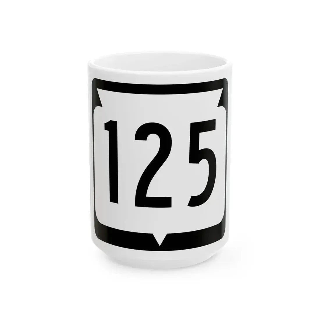 WIS 125 (Wisconsin) (Road Sign) White Coffee Mug 15oz - Go Mug Yourself