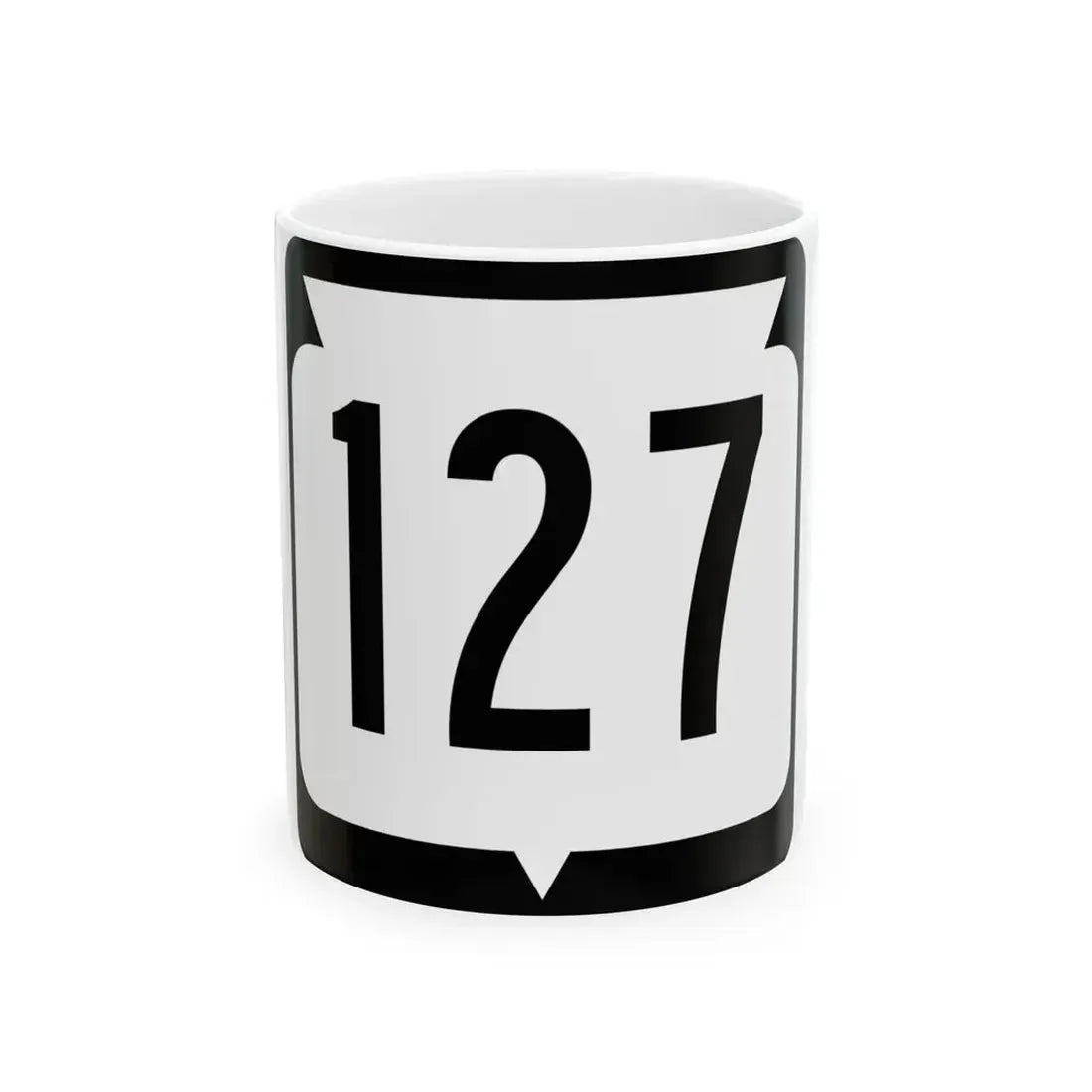 WIS 127 (Wisconsin) (Road Sign) White Coffee Mug 11oz - Go Mug Yourself