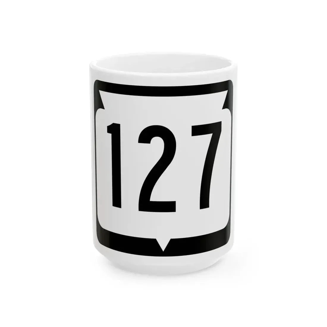 WIS 127 (Wisconsin) (Road Sign) White Coffee Mug 15oz - Go Mug Yourself