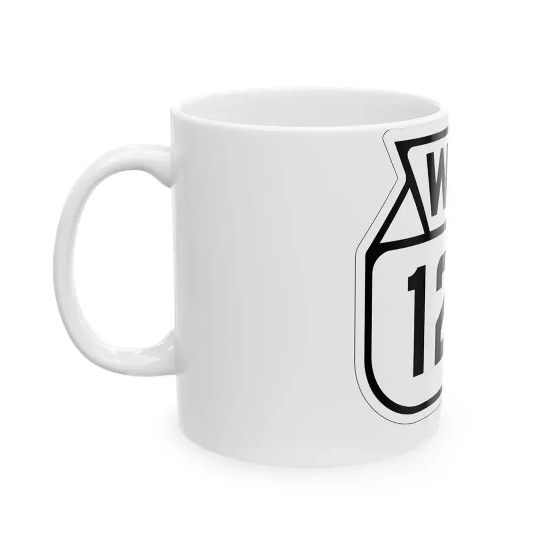 WIS 129 1938 (Wisconsin) (Road Sign) White Coffee Mug - Go Mug Yourself