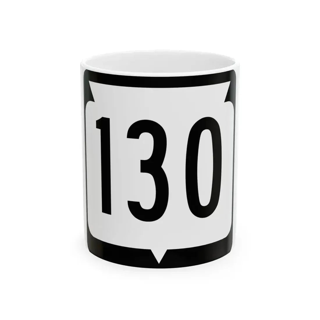 WIS 130 (Wisconsin) (Road Sign) White Coffee Mug 11oz - Go Mug Yourself