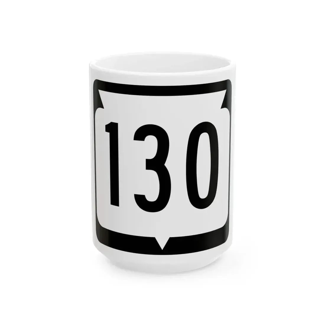 WIS 130 (Wisconsin) (Road Sign) White Coffee Mug 15oz - Go Mug Yourself