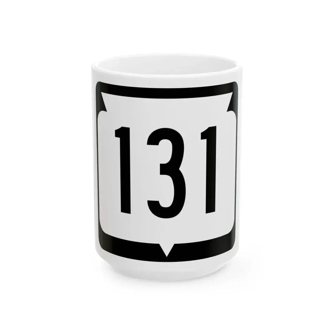 WIS 131 (Wisconsin) (Road Sign) White Coffee Mug 15oz - Go Mug Yourself
