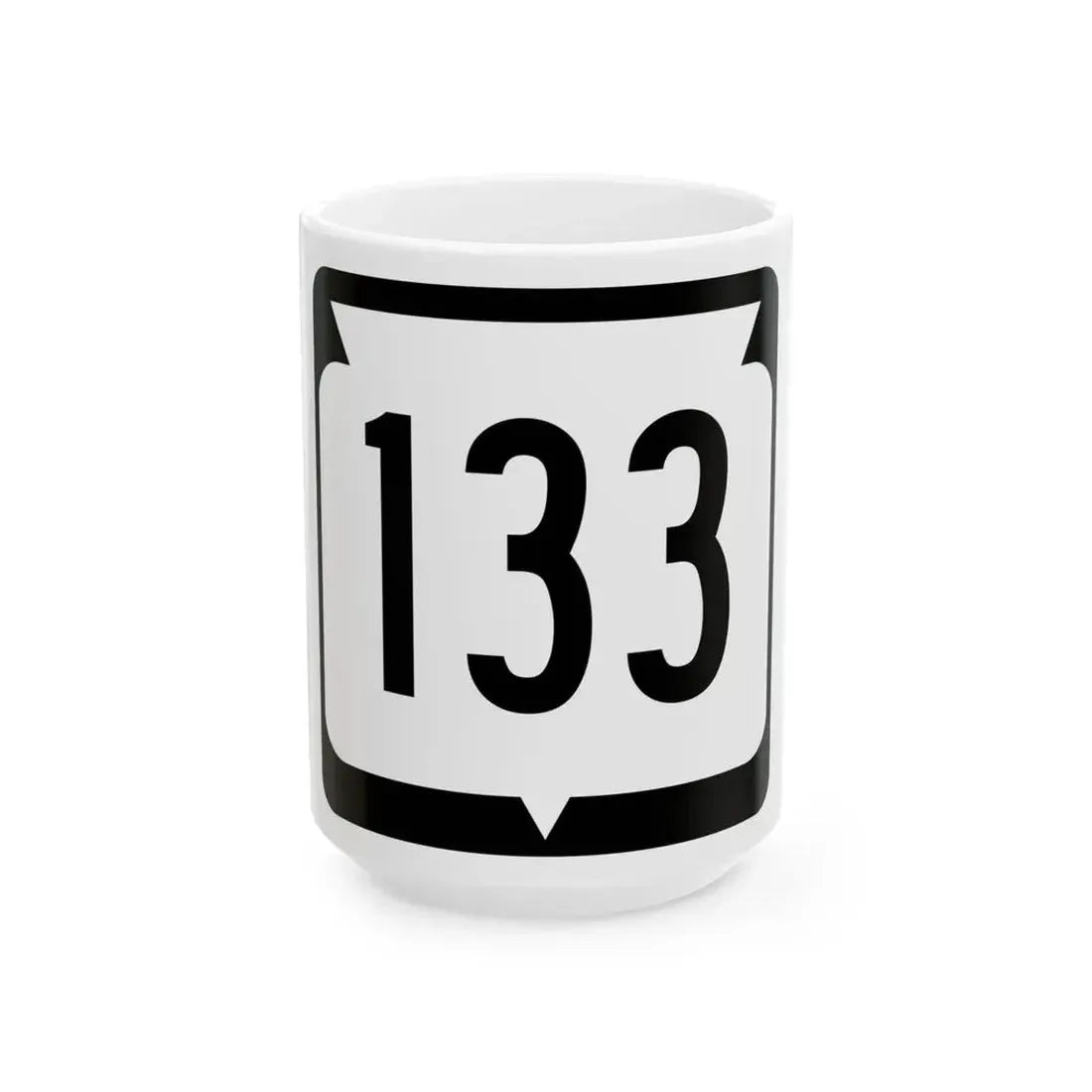 WIS 133 (Wisconsin) (Road Sign) White Coffee Mug 15oz - Go Mug Yourself