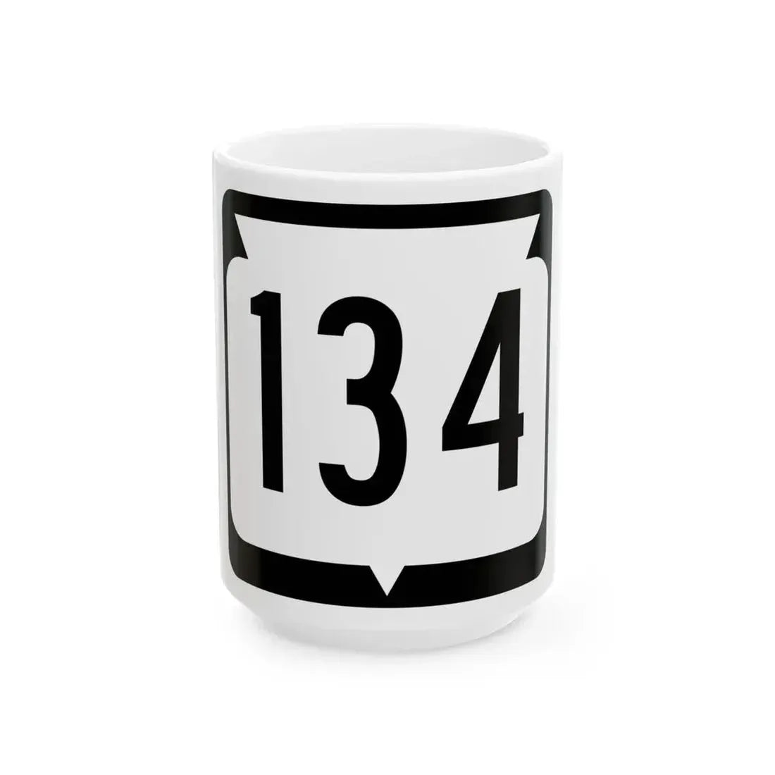 WIS 134 (Wisconsin) (Road Sign) White Coffee Mug 15oz - Go Mug Yourself