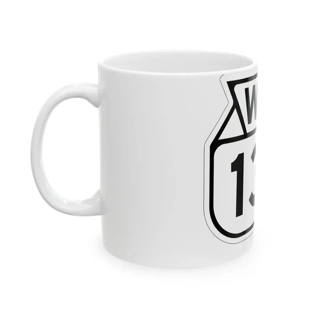 WIS 135 1949 (Wisconsin) (Road Sign) White Coffee Mug - Go Mug Yourself