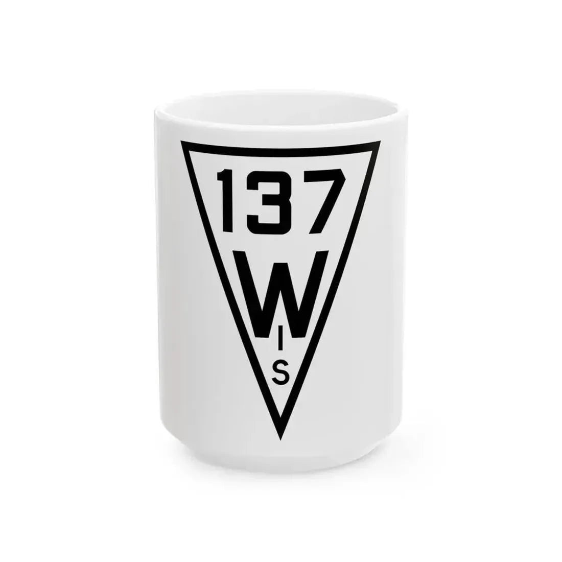 WIS 137 1927 (Wisconsin) (Road Sign) White Coffee Mug 15oz - Go Mug Yourself