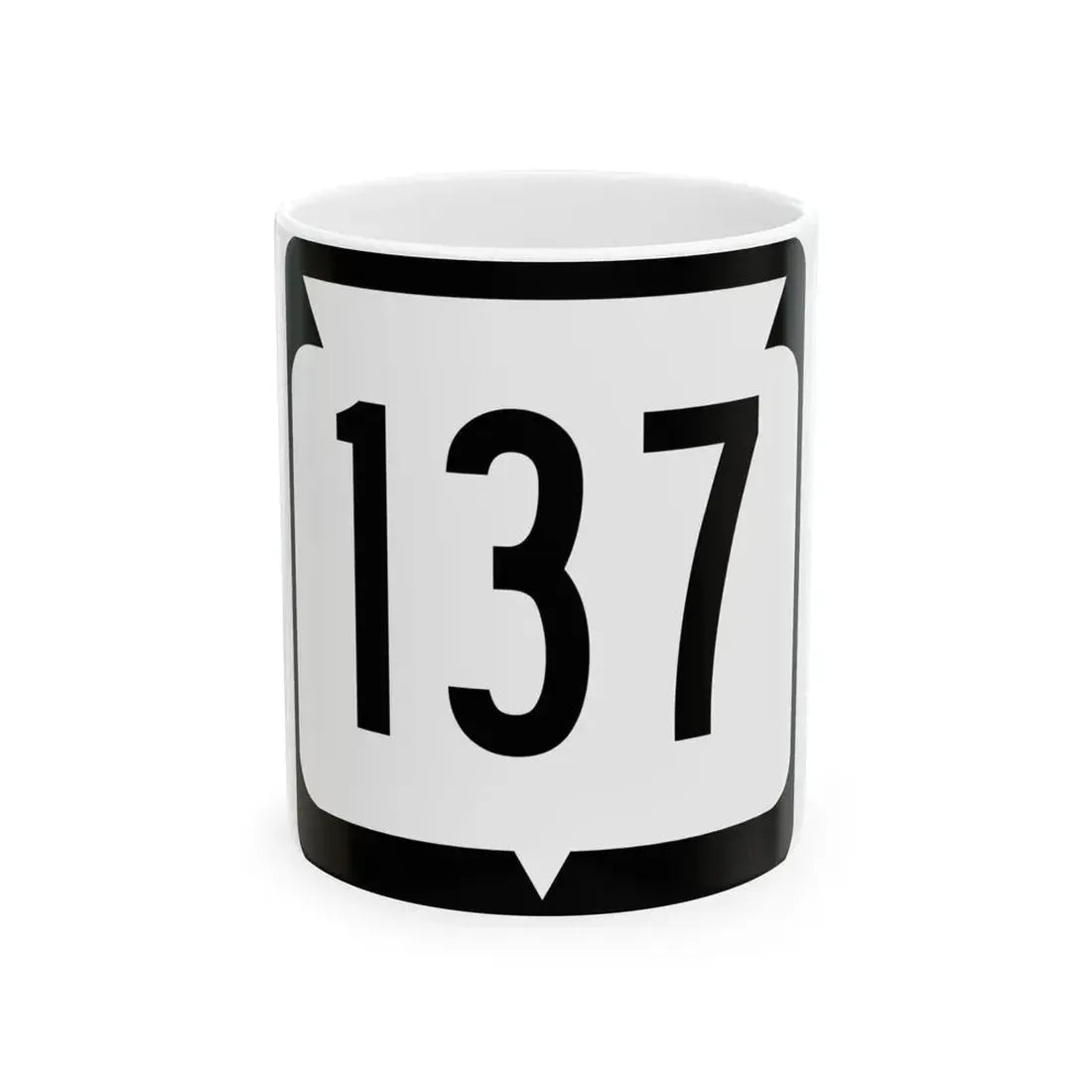 WIS 137 (Wisconsin) (Road Sign) White Coffee Mug 11oz - Go Mug Yourself