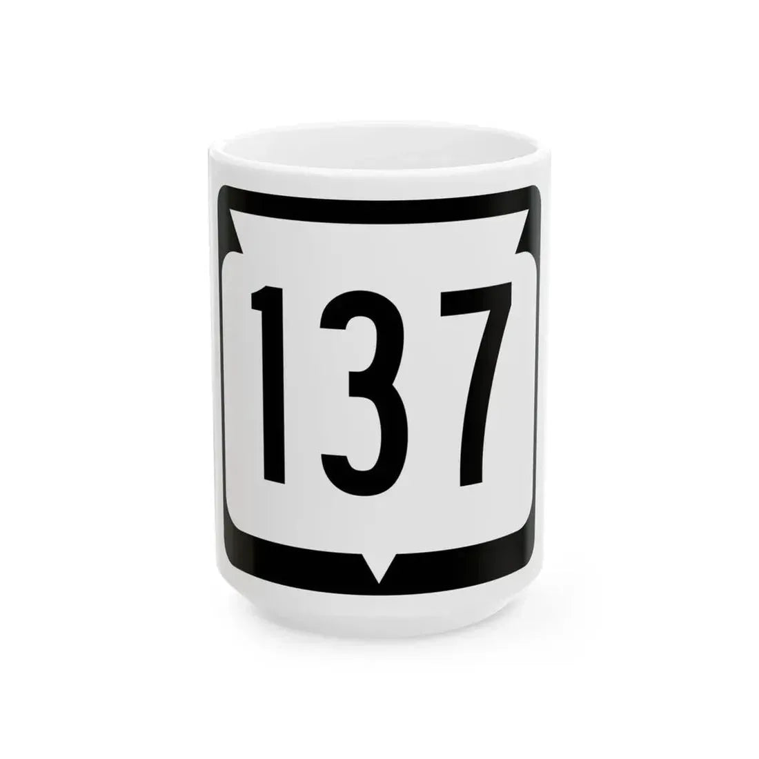 WIS 137 (Wisconsin) (Road Sign) White Coffee Mug 15oz - Go Mug Yourself