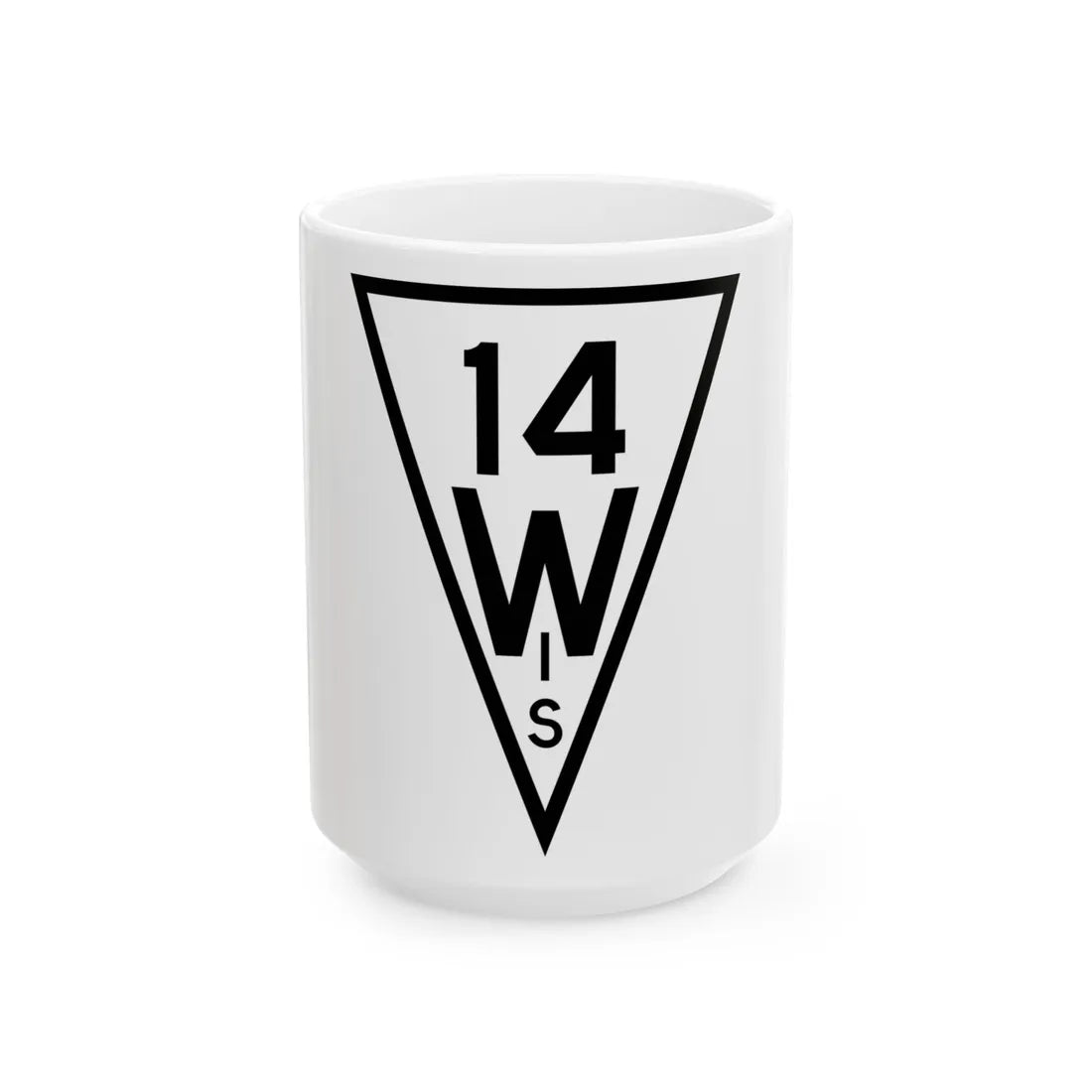 WIS 14 1927 (Wisconsin) (Road Sign) White Coffee Mug 15oz - Go Mug Yourself