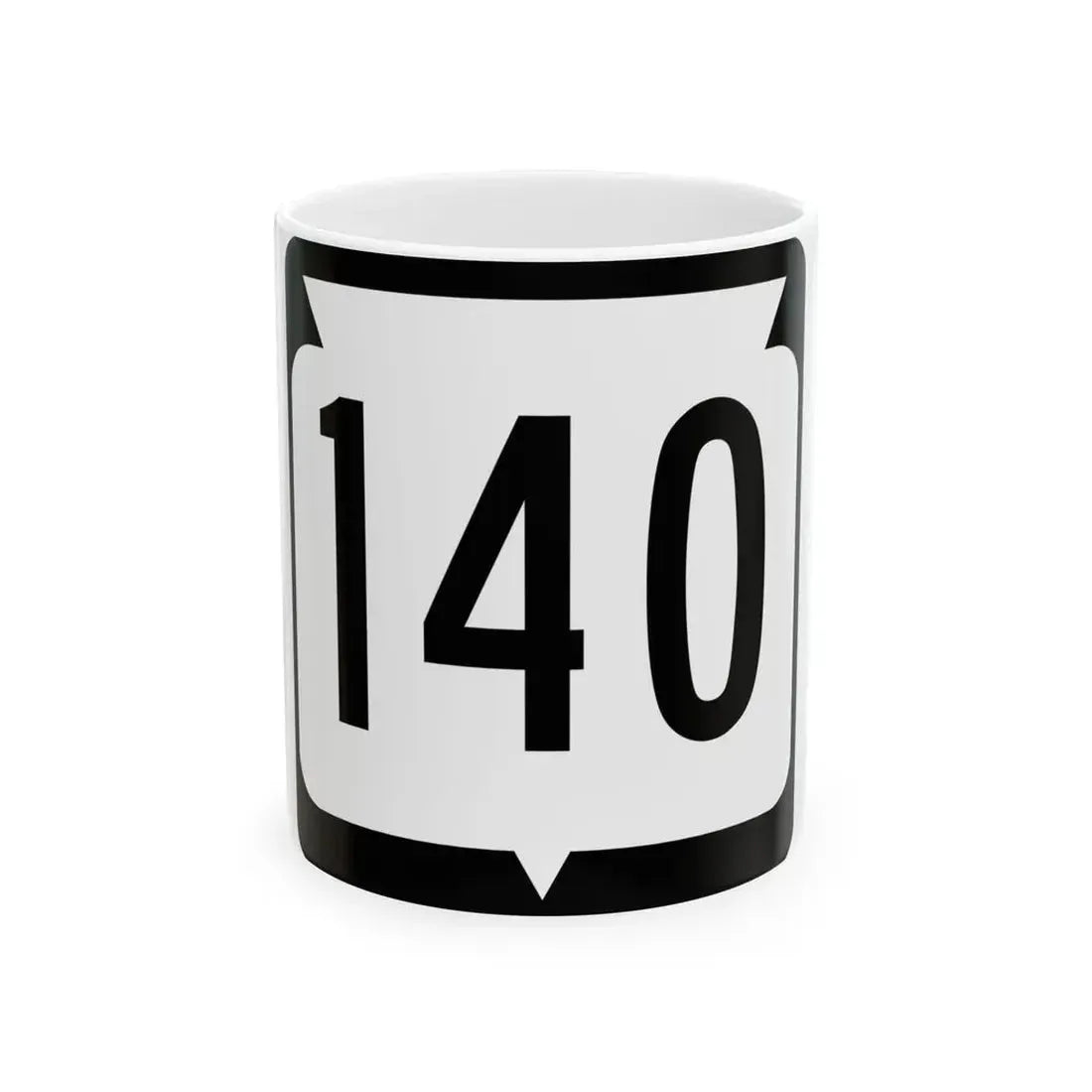 WIS 140 (Wisconsin) (Road Sign) White Coffee Mug 11oz - Go Mug Yourself