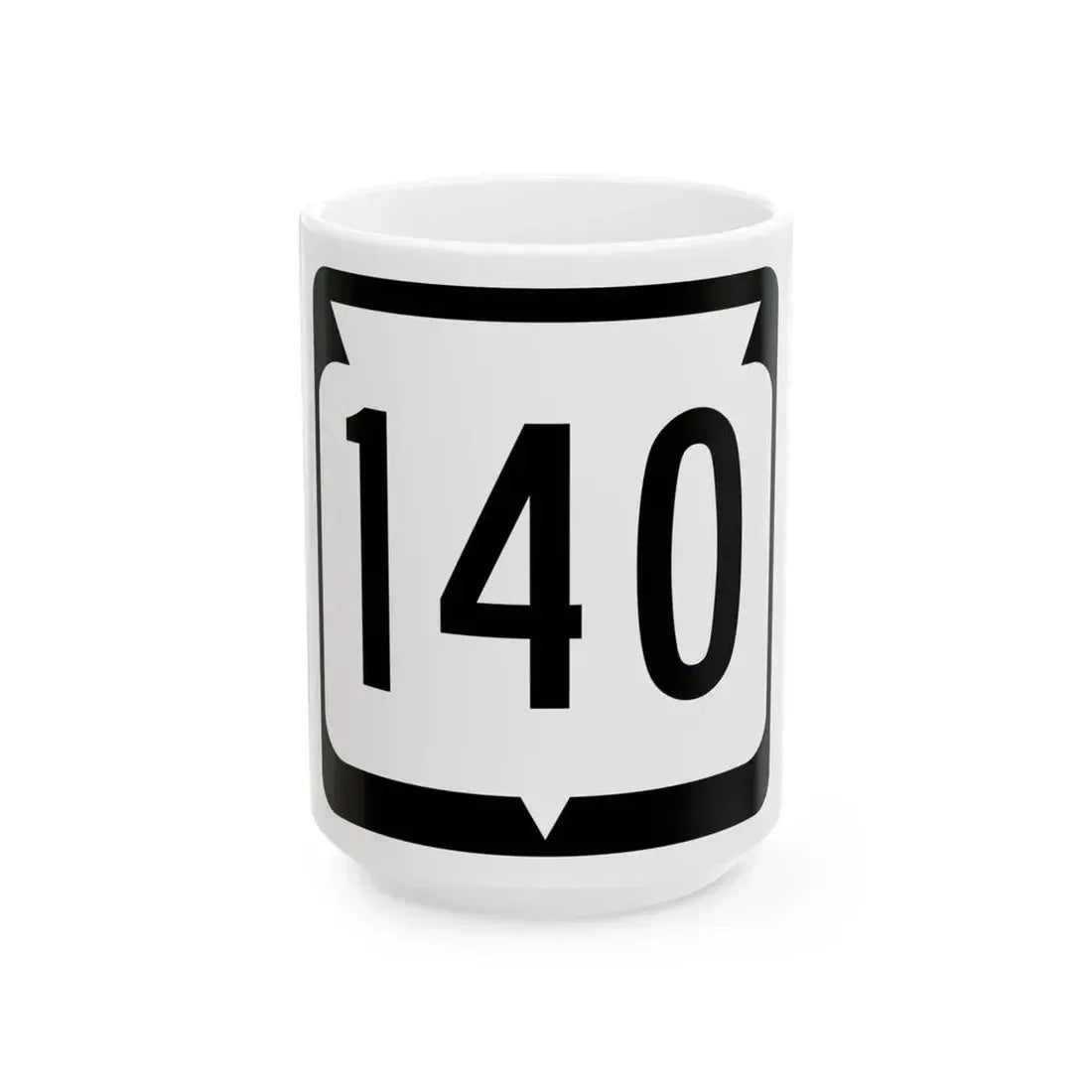 WIS 140 (Wisconsin) (Road Sign) White Coffee Mug 15oz - Go Mug Yourself