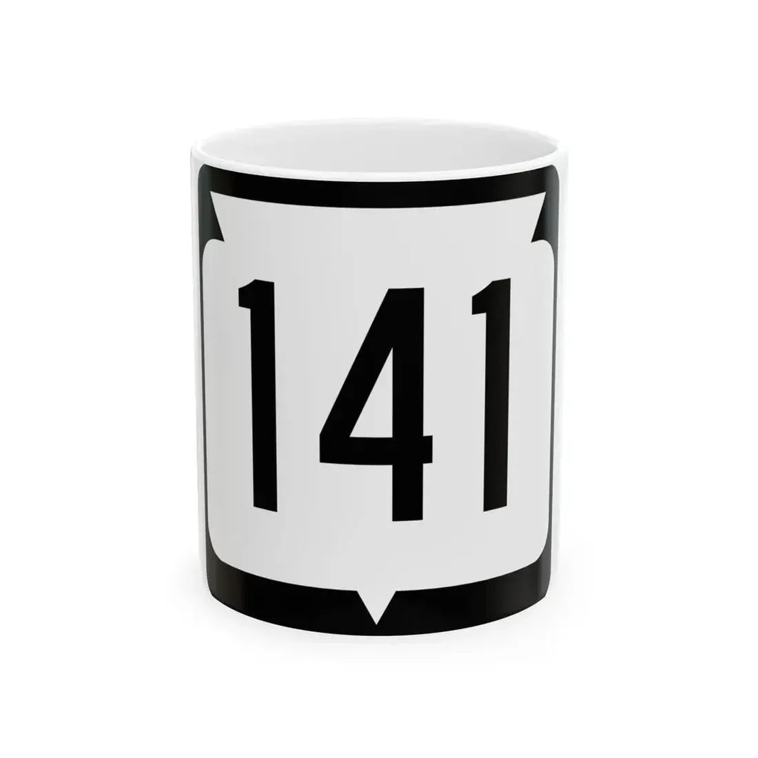 WIS 141 (Wisconsin) (Road Sign) White Coffee Mug 11oz - Go Mug Yourself
