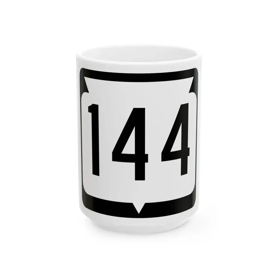 WIS 144 (Wisconsin) (Road Sign) White Coffee Mug 15oz - Go Mug Yourself