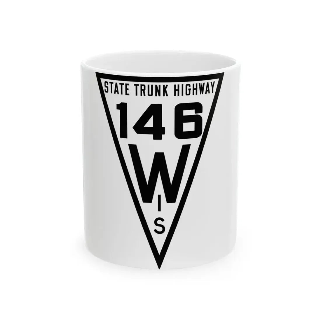 WIS 146 1919 (Wisconsin) (Road Sign) White Coffee Mug 11oz - Go Mug Yourself