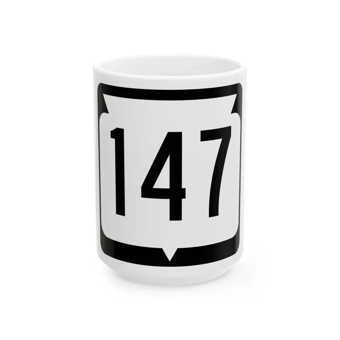 WIS 147 (Wisconsin) (Road Sign) White Coffee Mug 15oz - Go Mug Yourself