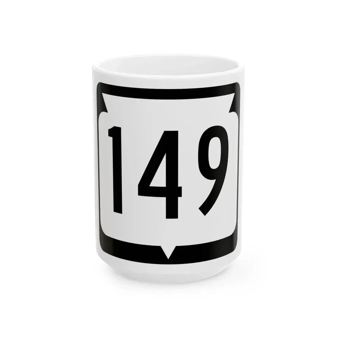 WIS 149 (Wisconsin) (Road Sign) White Coffee Mug 15oz - Go Mug Yourself