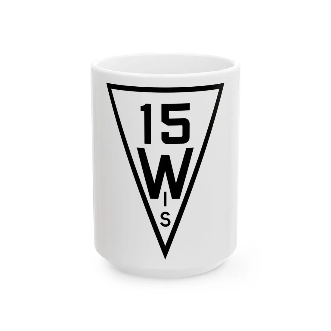 WIS 15 1927 (Wisconsin) (Road Sign) White Coffee Mug 15oz - Go Mug Yourself