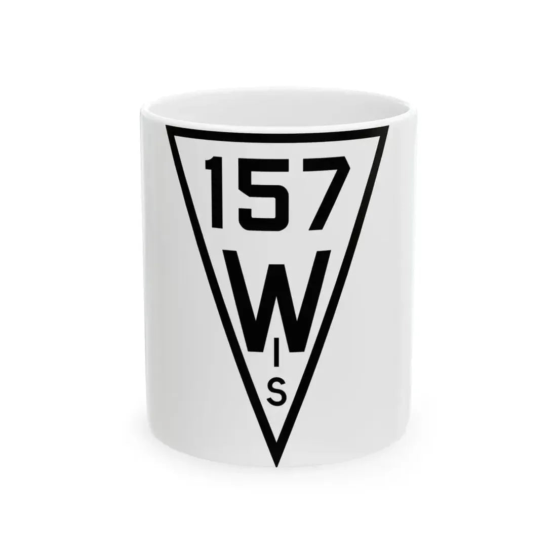 WIS 157 1927 (Wisconsin) (Road Sign) White Coffee Mug 11oz - Go Mug Yourself