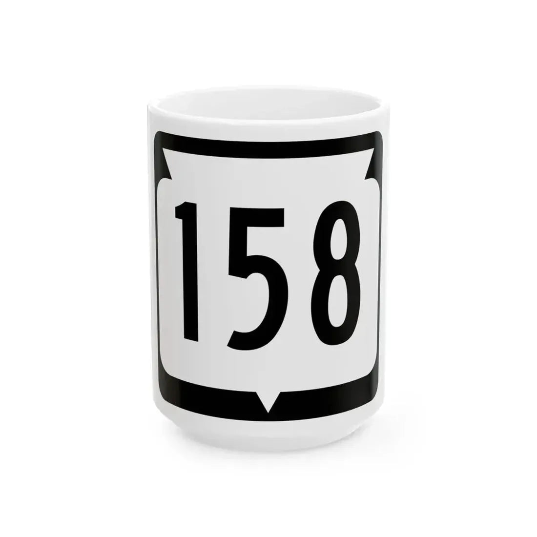 WIS 158 (Wisconsin) (Road Sign) White Coffee Mug 15oz - Go Mug Yourself