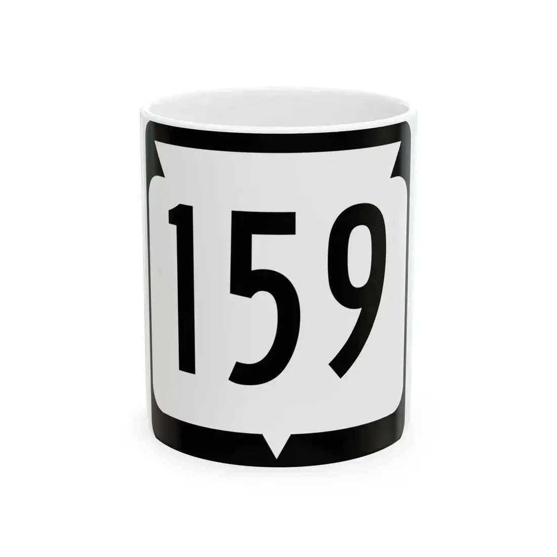 WIS 159 (Wisconsin) (Road Sign) White Coffee Mug 11oz - Go Mug Yourself
