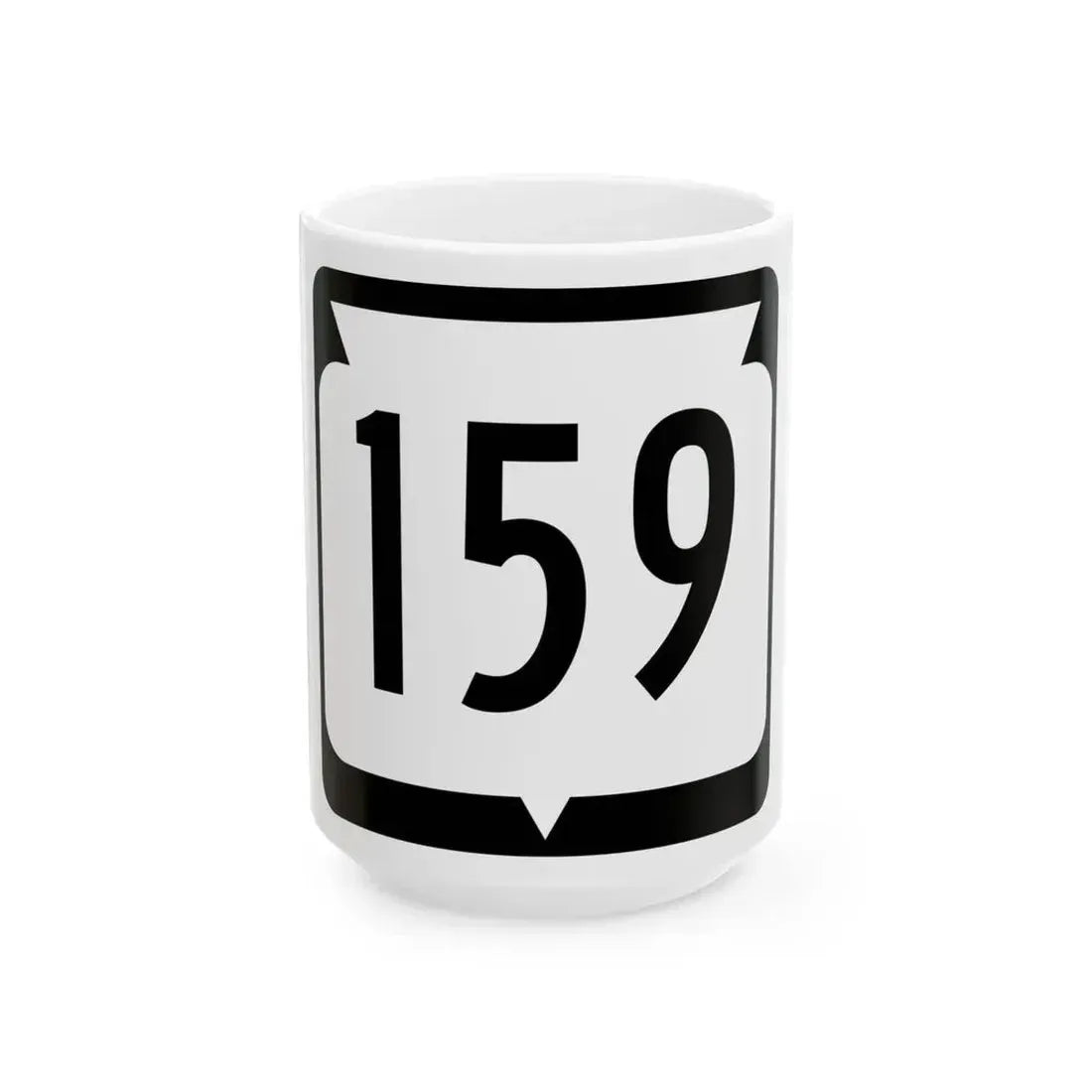 WIS 159 (Wisconsin) (Road Sign) White Coffee Mug 15oz - Go Mug Yourself